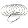 Rhodium Gold Filled Semanario Bangle, Polished, Rhodium Finish, 07.298.0001.1.05 (03 MM Thickness, Size 5 (2.50 Diameter))
