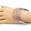 Rhodium Gold Filled Semanario Bangle, Polished, Rhodium Finish, 07.298.0001.1.06 (03 MM Thickness, Size 6 (2.75 Diameter))