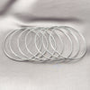 Rhodium Gold Filled Semanario Bangle, Polished, Rhodium Finish, 07.298.0001.1.06 (03 MM Thickness, Size 6 (2.75 Diameter))