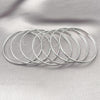 Rhodium Gold Filled Semanario Bangle, Polished, Rhodium Finish, 5.232.004.1.05 (04 MM Thickness, Size 5 (2.50 Diameter))