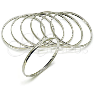 White Gold Filled Jewelry — Semanario Bangle Polished 5. 04 MM Thickness Size — main product view — SKU 156618 | Oro Laminado Blanco joyería — Semanario Bangle pulido 5. 04 MM Thickness Size — SKU 156618