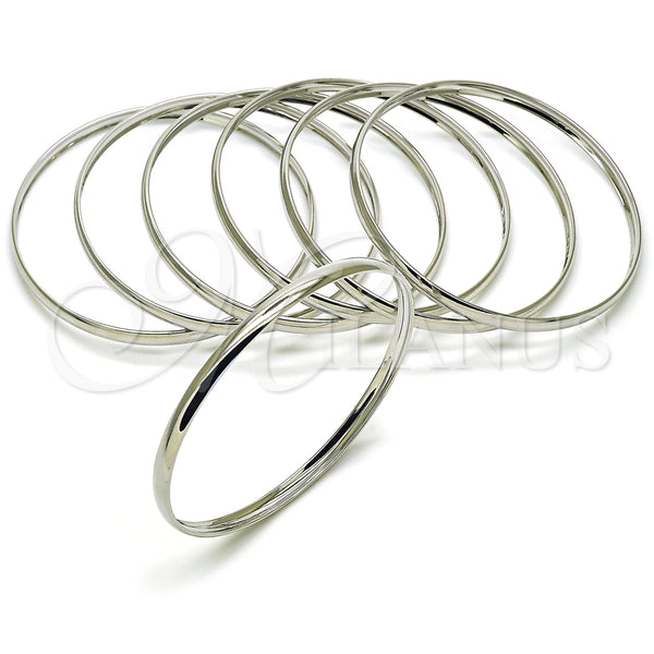 White Gold Filled Jewelry — Semanario Bangle Polished 5. 04 MM Thickness Size — main product view — SKU 156618 | Oro Laminado Blanco joyería — Semanario Bangle pulido 5. 04 MM Thickness Size — SKU 156618