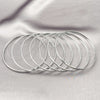 Rhodium Gold Filled Semanario Bangle, Polished, Rhodium Finish, 5.232.004.1.06 (04 MM Thickness, Size 6 (2.75 Diameter))