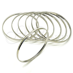 White Gold Filled Jewelry — Semanario Bangle Polished 5. 04 MM Thickness Size — main product view — SKU 156619 | Oro Laminado Blanco joyería — Semanario Bangle pulido 5. 04 MM Thickness Size — SKU 156619