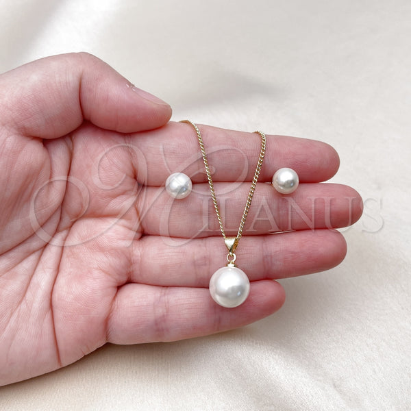 Gold Filled Ring — Earring and Pendant Adult Set Ball Design with — alternate product view — SKU 156656 | Oro Laminado anillo — Earring and Pendant Adult Set Ball diseño with — SKU 156656