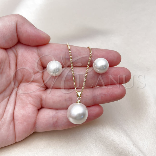 Gold Filled Ring — Earring and Pendant Adult Set Ball Design with — alternate product view — SKU 156657 | Oro Laminado anillo — Earring and Pendant Adult Set Ball diseño with — SKU 156657