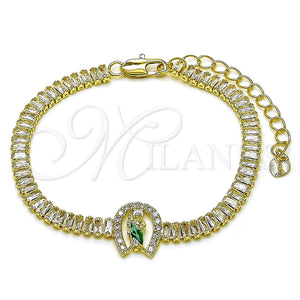 Gold Filled Bracelet — Fancy Bracelet San Judas and Baguette Design with — main product view — SKU 156709 | Oro Laminado brazalete — elegante Bracelet San Judas and Baguette diseño with — SKU 156709