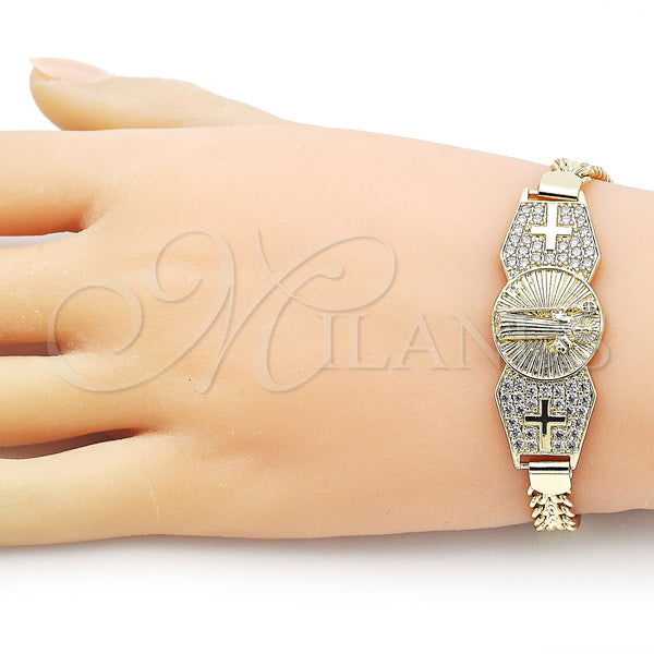 Gold Filled Bracelet — Fancy Bracelet San Benito and Bismark Design with — alternate product view — SKU 156717 | Oro Laminado brazalete — elegante Bracelet San Benito and Bismark diseño with — SKU 156717