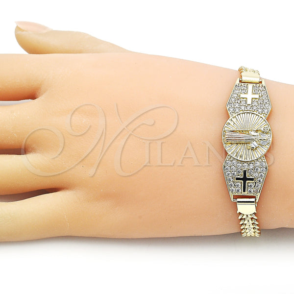 Gold Filled Bracelet — Fancy Bracelet San Benito and Bismark Design with — alternate product view — SKU 156718 | Oro Laminado brazalete — elegante Bracelet San Benito and Bismark diseño with — SKU 156718