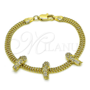 Gold Filled Bracelet — Fancy Bracelet San Judas and Bismark Design with — main product view — SKU 156733 | Oro Laminado brazalete — elegante Bracelet San Judas and Bismark diseño with — SKU 156733