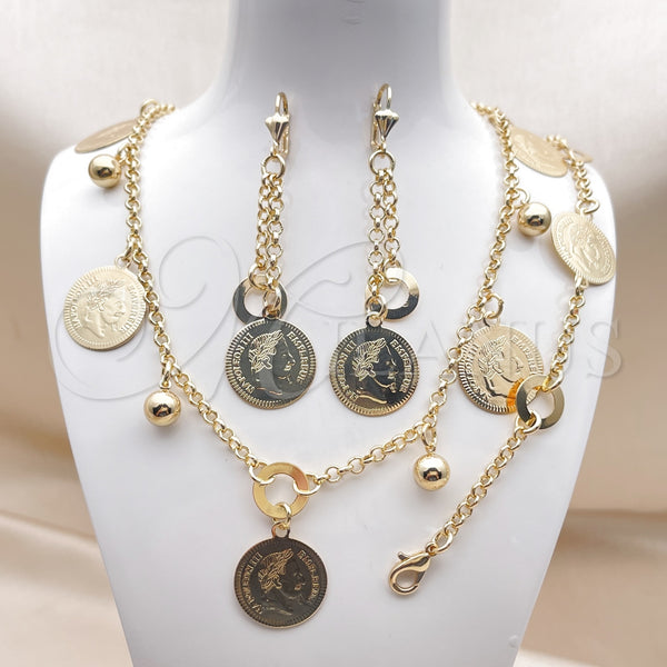 Gold Filled Ring — Necklace Bracelet and Earring Coin and Rolo Design — alternate product view — SKU 156741 | Oro Laminado anillo — Necklace Bracelet and Earring Coin and Rolo diseño — SKU 156741