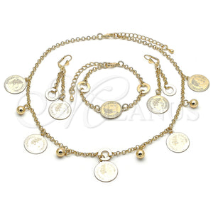 Gold Filled Ring — Necklace Bracelet and Earring Coin and Rolo Design — main product view — SKU 156741 | Oro Laminado anillo — Necklace Bracelet and Earring Coin and Rolo diseño — SKU 156741