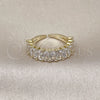 Oro Laminado Multi Stone Ring, Gold Filled Style Baguette Design, with White Cubic Zirconia, Polished, Golden Finish, 01.102.0009.2 (One size fits all)