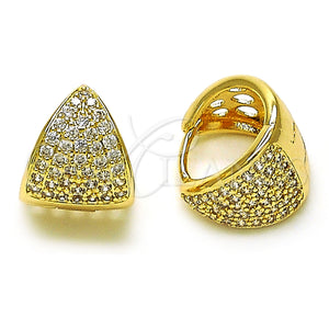 Gold Filled Hoop Earrings — Huggie Hoop with White Cubic Zirconia Polished 02. — main product view — SKU 156757 | Oro Laminado aretes de aro — Huggie Hoop with blanco Cubic Zirconia pulido 02. — SKU 156757