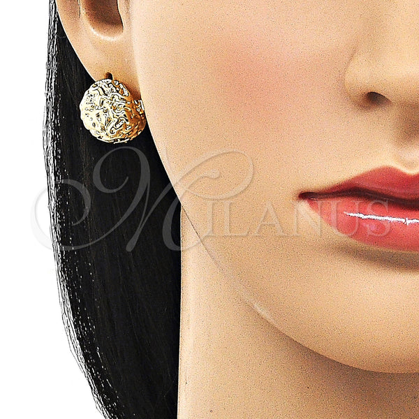 Gold Filled Hoop Earrings — Huggie Hoop Polished 02. — alternate product view — SKU 156760 | Oro Laminado aretes de aro — Huggie Hoop pulido 02. — SKU 156760