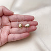Oro Laminado Huggie Hoop, Gold Filled Style Teardrop Design, Polished, Golden Finish, 02.195.0294.13