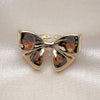 Oro Laminado Elegant Ring, Gold Filled Style Bow Design, Polished, Golden Finish, 01.60.0021 (One size fits all)