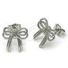 White Gold Filled Ring — Stud Earring Bow Design Polished 02.60. — alternate product view — SKU 156778 | Oro Laminado Blanco anillo — Stud Earring Bow diseño pulido 02.60. — SKU 156778