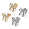 White Gold Filled Ring — Stud Earring Bow Design Polished 02.60. — alternate product view — SKU 156778 | Oro Laminado Blanco anillo — Stud Earring Bow diseño pulido 02.60. — SKU 156778