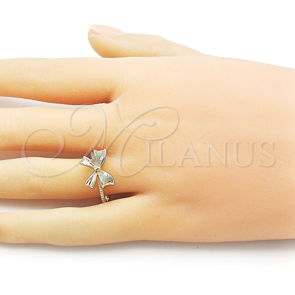 Gold Filled Ring — Elegant Ring Bow Design Matte 01.60. One size — alternate product view — SKU 156779 | Oro Laminado anillo — Elegant Ring Bow diseño Matte 01.60. One size — SKU 156779