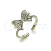 Rhodium Plated Elegant Ring, Bow Design, Matte Finish, Rhodium Finish, 01.60.0024.1 (One size fits all)
