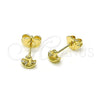 Gold Filled Ring — Stud Earring Hat Design with White Cubic Zirconia — alternate product view — SKU 156788 | Oro Laminado anillo — Stud Earring Hat diseño with blanco Cubic Zirconia — SKU 156788