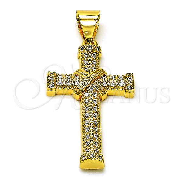 Gold Filled Pendant — Religious Pendant Cross Design with White Cubic Zirconia — main product view — SKU 156796 | Oro Laminado dije — Religious Pendant cruz diseño with blanco Cubic Zirconia — SKU 156796