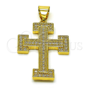 Gold Filled Pendant — Religious Pendant Cross Design with White Cubic Zirconia — main product view — SKU 156800 | Oro Laminado dije — Religious Pendant cruz diseño with blanco Cubic Zirconia — SKU 156800