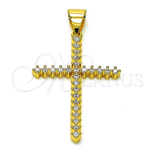 Gold Filled Pendant — Religious Pendant Cross Design with White Cubic Zirconia — main product view — SKU 156802 | Oro Laminado dije — Religious Pendant cruz diseño with blanco Cubic Zirconia — SKU 156802