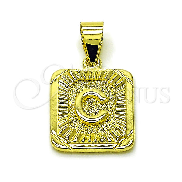 Gold Filled Pendant — Fancy Pendant Initials Design Diamond Cutting 05. — main product view — SKU 156824 | Oro Laminado dije — elegante Pendant Initials diseño Diamond Cutting 05. — SKU 156824