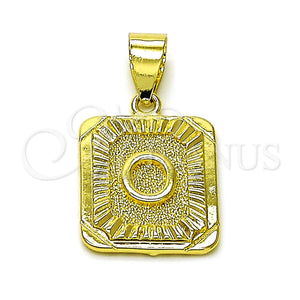 Gold Filled Pendant — Fancy Pendant Initials Design Diamond Cutting 05. — main product view — SKU 156835 | Oro Laminado dije — elegante Pendant Initials diseño Diamond Cutting 05. — SKU 156835