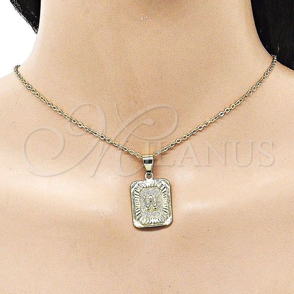 Gold Filled Pendant — Fancy Pendant Initials Design Diamond Cutting 05. — alternate product view — SKU 156836 | Oro Laminado dije — elegante Pendant Initials diseño Diamond Cutting 05. — SKU 156836