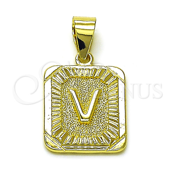 Gold Filled Pendant — Fancy Pendant Initials Design Diamond Cutting 05. — main product view — SKU 156839 | Oro Laminado dije — elegante Pendant Initials diseño Diamond Cutting 05. — SKU 156839