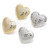 Gold Filled Ring — Stud Earring Heart and Hollow Design Polished 02. — alternate product view — SKU 156841 | Oro Laminado anillo — Stud Earring corazón and Hollow diseño pulido 02. — SKU 156841