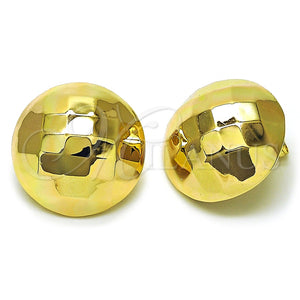 Gold Filled Ring — Stud Earring Hollow and Disco Design Polished 02. — main product view — SKU 156857 | Oro Laminado anillo — Stud Earring Hollow and Disco diseño pulido 02. — SKU 156857