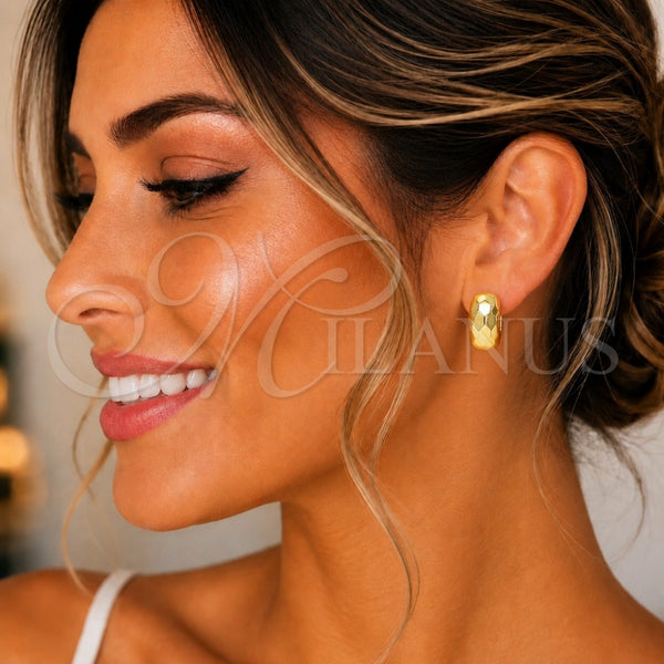 Gold Filled Ring — Stud Earring Disco Design Polished 02. — main product view — SKU 156861 | Oro Laminado anillo — Stud Earring Disco diseño pulido 02. — SKU 156861