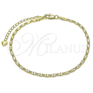 Gold Filled Anklet — Basic Anklet Mariner Design Diamond Cutting 03. Thickness — main product view — SKU 156863 | Oro Laminado tobillera — básico Anklet Mariner diseño Diamond Cutting 03. Thickness — SKU 156863