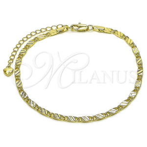 Gold Filled Anklet — Basic Anklet Mariner Design Diamond Cutting 03. 03 — main product view — SKU 156865 | Oro Laminado tobillera — básico Anklet Mariner diseño Diamond Cutting 03. 03 — SKU 156865