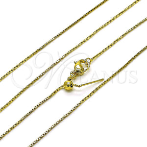 Gold Filled Necklace — Basic Necklace Box Design Polished 04. 01 MM — main product view — SKU 156891 | Oro Laminado collar — básico Necklace Box diseño pulido 04. 01 MM — SKU 156891