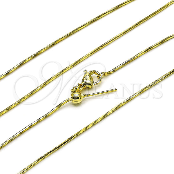 Gold Filled Necklace — Basic Necklace Rat Tail Design Diamond Cutting 04. — main product view — SKU 156892 | Oro Laminado collar — básico Necklace Rat Tail diseño Diamond Cutting 04. — SKU 156892