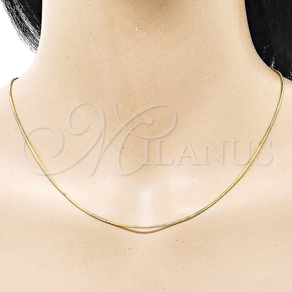 Gold Filled Necklace — Basic Necklace Rat Tail Design Polished 04. 01 — alternate product view — SKU 156893 | Oro Laminado collar — básico Necklace Rat Tail diseño pulido 04. 01 — SKU 156893