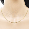 Oro Laminado Basic Necklace, Gold Filled Style Rat Tail Design, Polished, Golden Finish, 04.341.0133.20 (01 MM Thickness, 20 Inches Length)