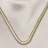 Oro Laminado Basic Necklace, Gold Filled Style Rat Tail Design, Polished, Golden Finish, 04.341.0135.18