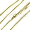 Oro Laminado Basic Necklace, Gold Filled Style Ball Design, Polished, Golden Finish, 04.341.0137.18 (02 MM Thickness, 17 Inches Length)