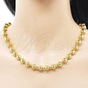 Oro Laminado Basic Necklace, Gold Filled Style Ball Design, Polished, Golden Finish, 04.341.0138.18 (08 MM Thickness, 18 Inches Length)