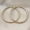 Oro Laminado Extra Large Hoop, Gold Filled Style Hollow Design, Diamond Cutting Finish, Golden Finish, 02.213.0228.80
