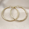 Oro Laminado Extra Large Hoop, Gold Filled Style Hollow Design, Diamond Cutting Finish, Golden Finish, 02.213.0755.80