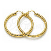 Oro Laminado Large Hoop, Gold Filled Style Hollow Design, Polished, Golden Finish, 02.213.0759.60