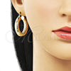 Oro Laminado Medium Hoop, Gold Filled Style Hollow Design, Polished, Golden Finish, 02.213.0768.30
