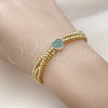Gold Filled Bracelet — Adjustable Bolo Bracelet Heart and Ball Design with — alternate product view — SKU 157006 | Oro Laminado brazalete — Adjustable Bolo Bracelet corazón and Ball diseño with — SKU 157006